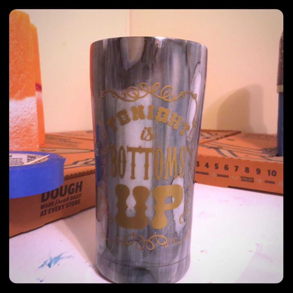 20 oz stainless steel, custom made tumbler